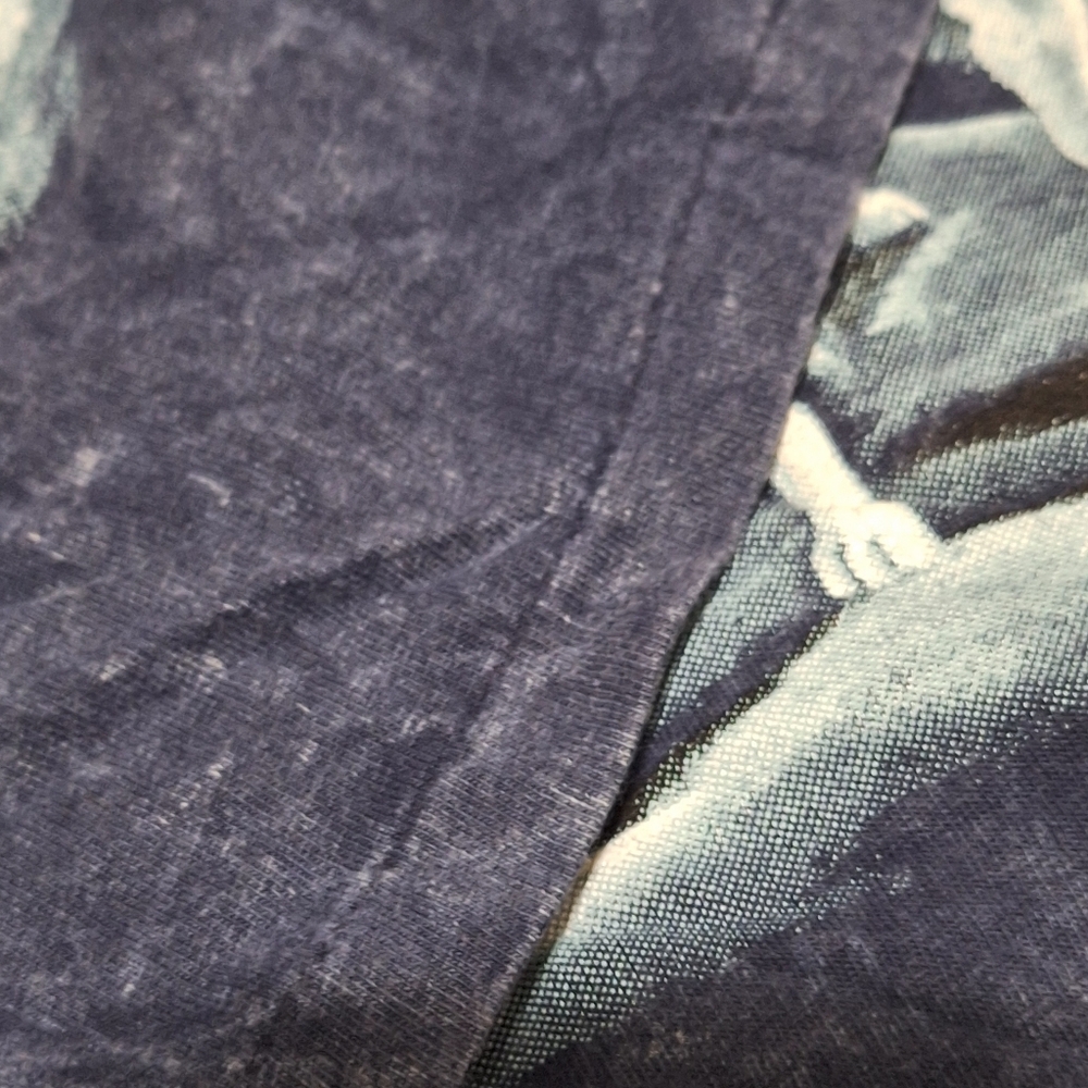 Vintage 90's AOP Grey Wolf Blue Men's Shirt Sz XL Single Stitch Made In USA - Picture 13 of 16